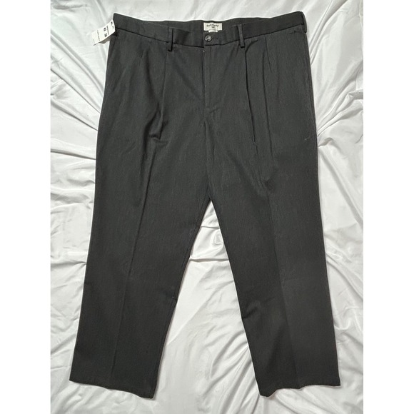 Dockers Other - Dockers The Best Pressed Pleated Classic Fit Khaki Pants Charcoal NWT Mens 42x30
